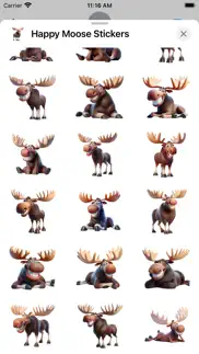 happy moose stickers iphone screenshot 2