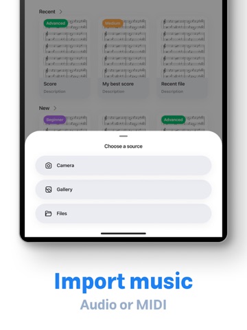 Sheets Music Scanner & Reader iPad screenshot