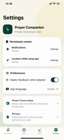 Prayer Companion: Qibla Screenshot 6 of 9