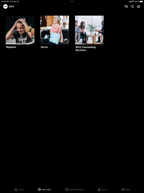 West Cobb Church iPad screenshot 2 - Education app