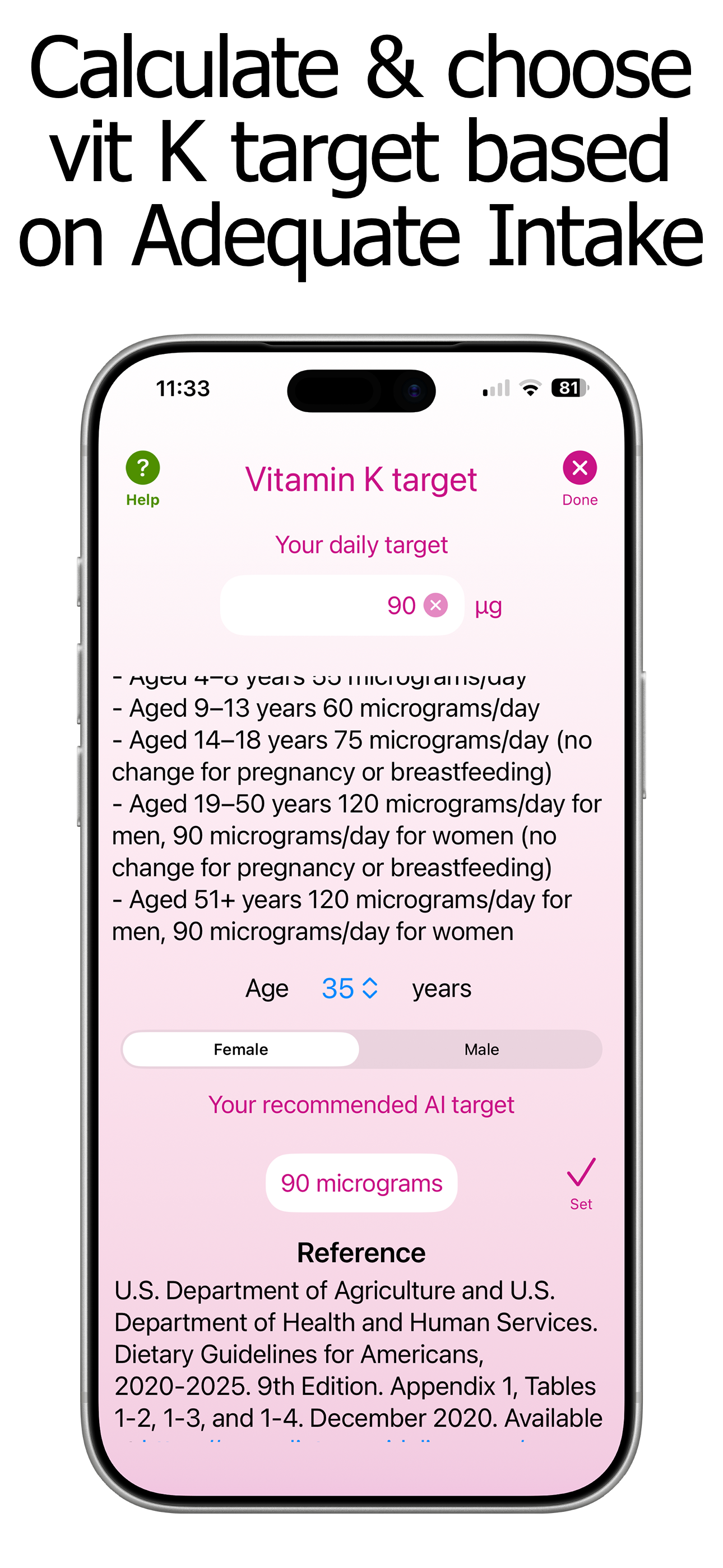 Vitamin K Counter & Tracker screenshot 4