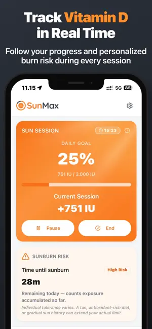 SunMax: Vitamin D Tracker screenshot 1