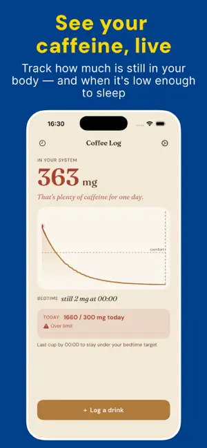 Caffeine Tracker - CoffeeLog screenshot 1