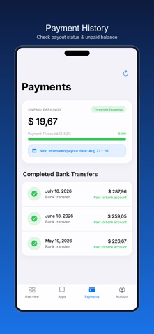 ADTable - AdMob Revenue Track iPhone screenshot
