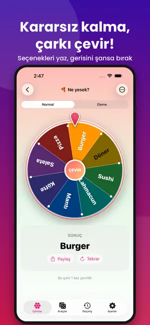 Karar Çarkı: Çevir ve Seç screenshot 1