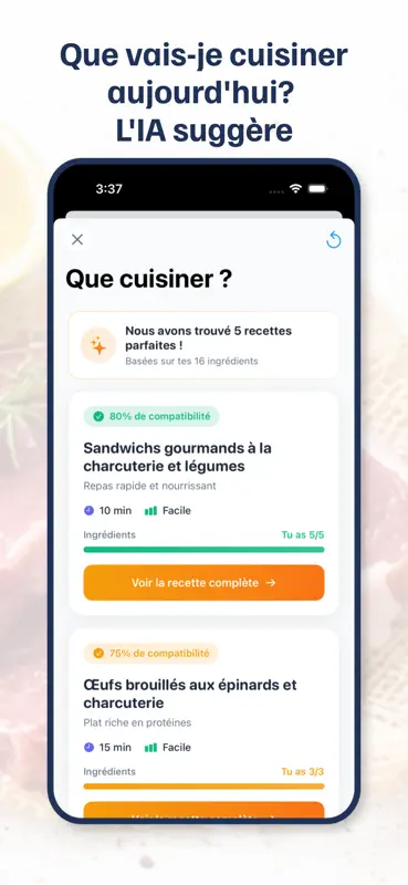 Cora - Menu Semaine IA screenshot 4 of 8