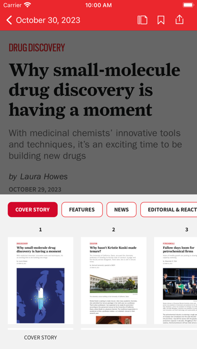 Chemistry News by C&EN Screenshot