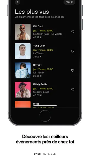 Capture d'écran de DICE: Événements Live sur iPhone 2