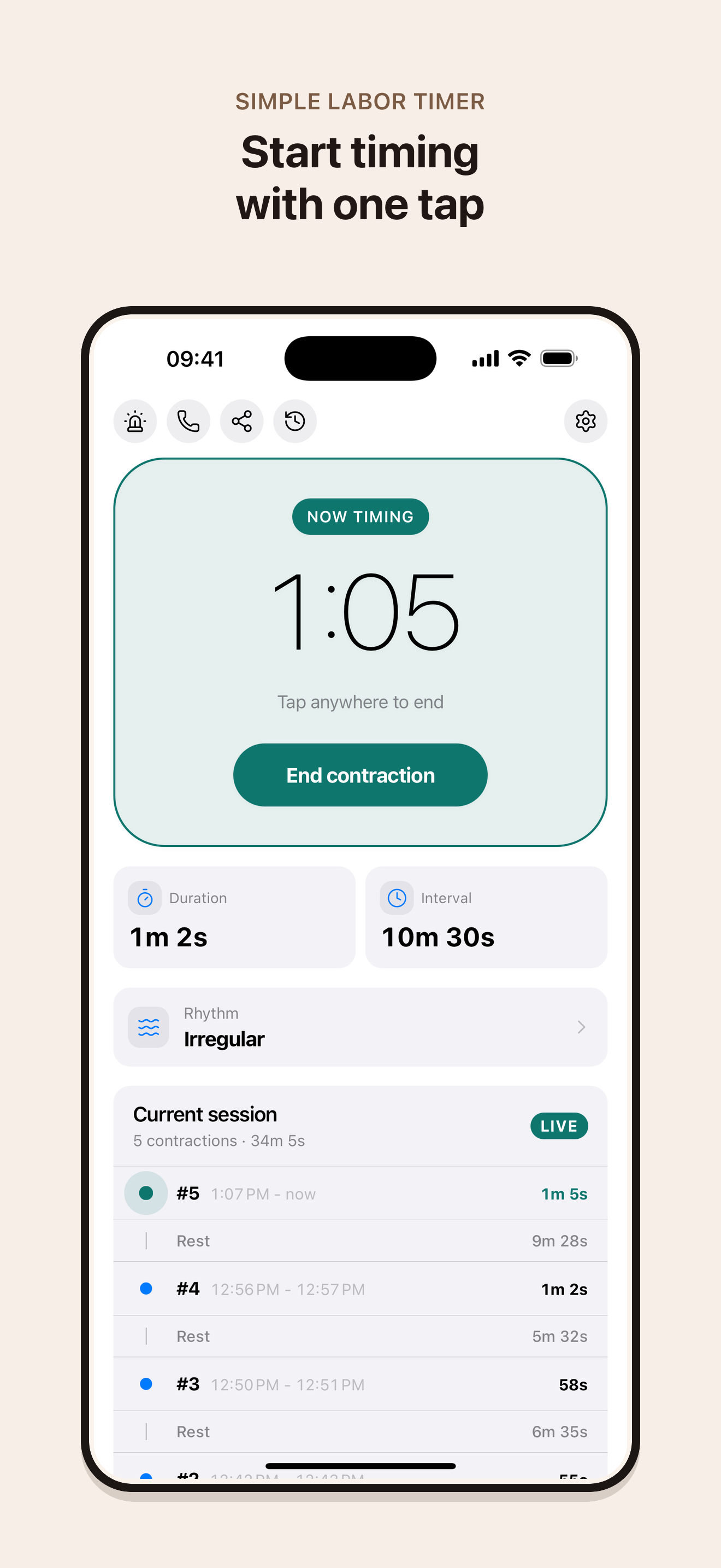 Simple Labor Timer