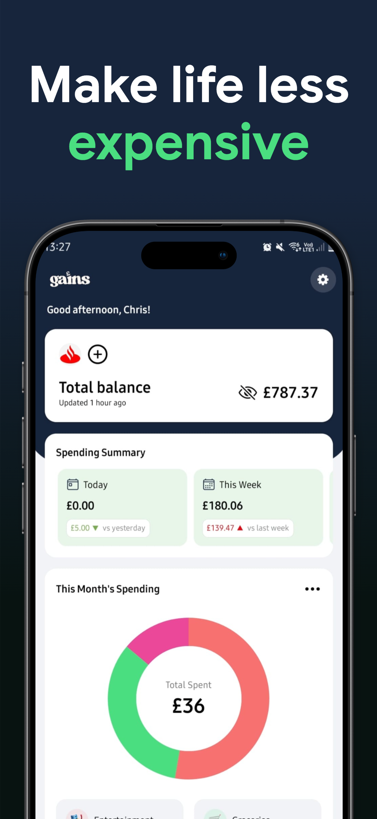 Gains - Budgeting & Cashback