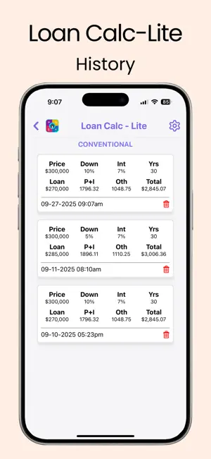 Loan Calc-Lite screenshot 2