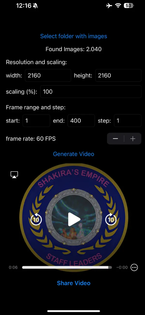 Screenshot #2 pour Frames2Video