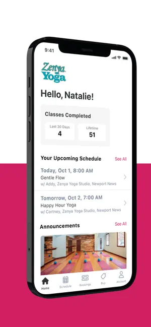 Zenya Yoga Studio App screenshot 1