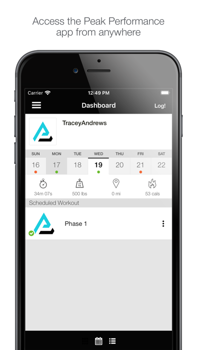 Peak Performance PT App Screenshot