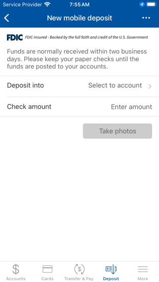 Belmont Savings Bank, SSB Screenshot