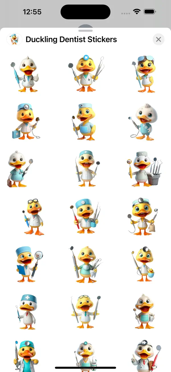 Screenshot #1 pour Duckling Dentist Stickers