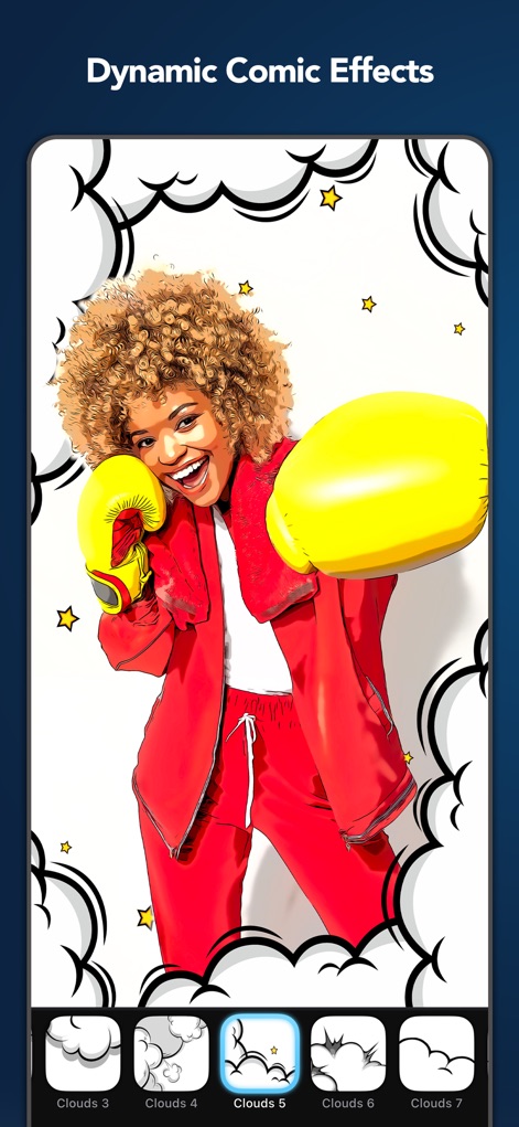 Clip2Comic: Toon Photo Editor - Exprimez votre créativité avec des nuages de BD dynamiques et une variété de décorations qui ajoutent une touche unique et percutante à chaque œuvre.