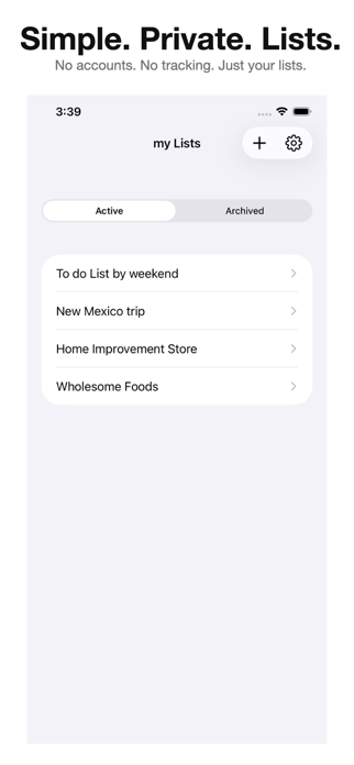 myListApp Screenshot 1 of 4