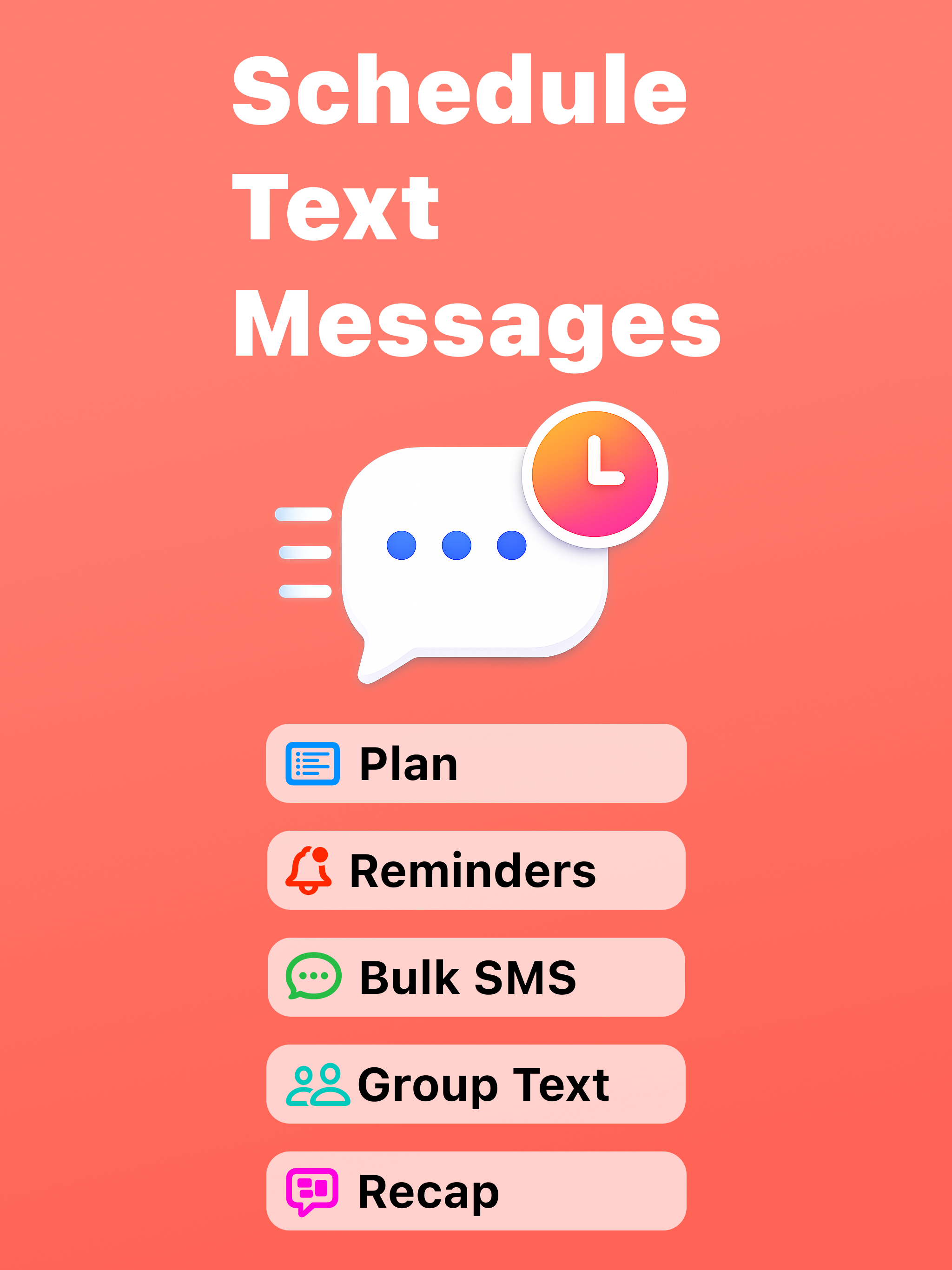 Schedule Text Messages: Sendra