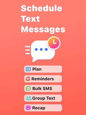 Schedule Text Messages: Sendra iPad screenshot