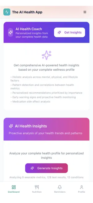 The AI Health App screenshot 2