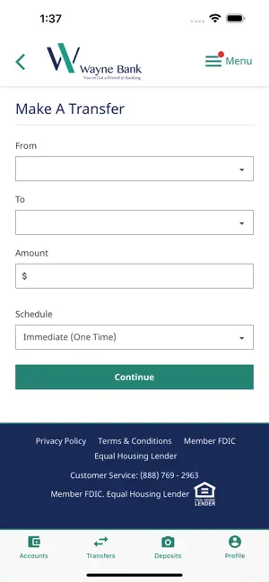 Wayne Bank and Trust E-Banking screenshot 4