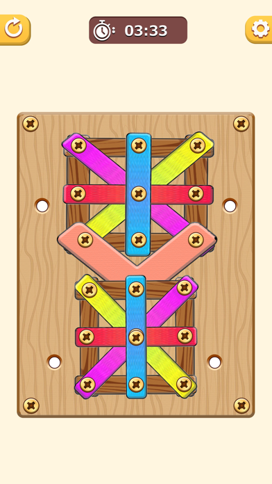 screw puzzle wood nut & bolt Screenshot