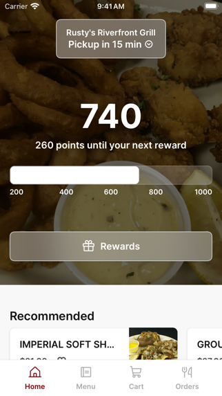 Rusty's Riverfront Grill app screenshot