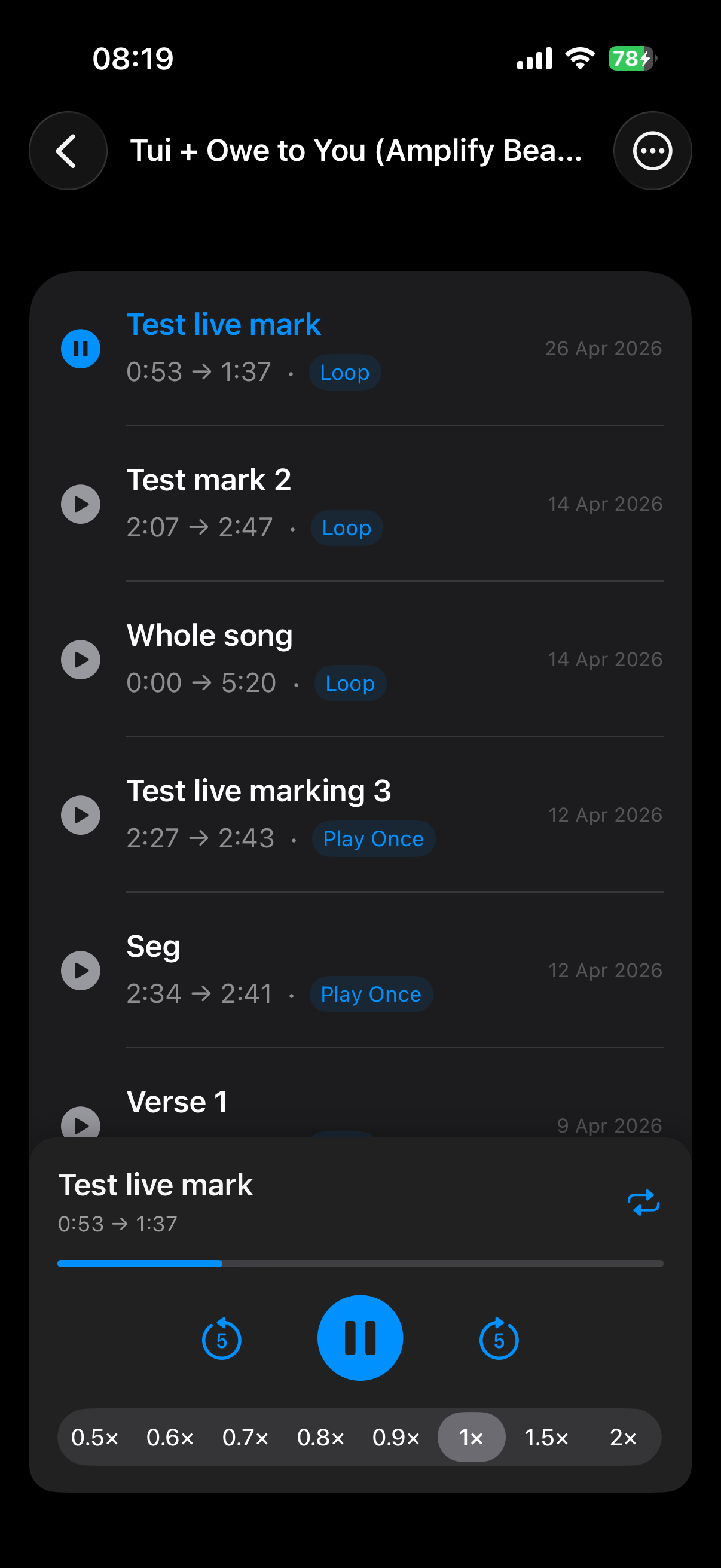 Music Sections