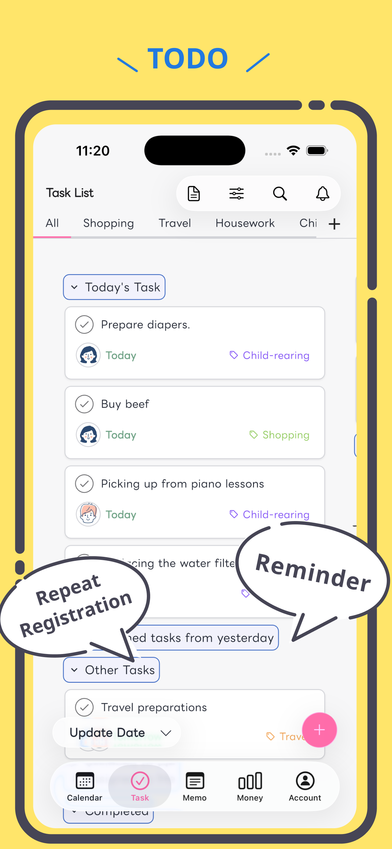 Shared Calendar App :FamilyLog
