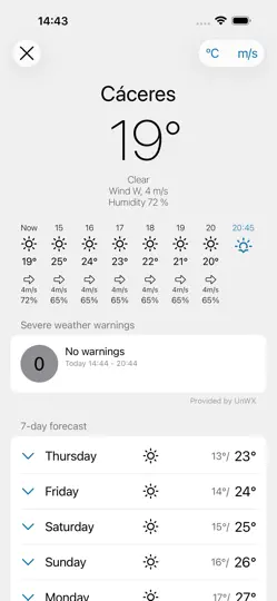 Captura de pantalla de Alarma De Lluvia Pro en iPhone 4