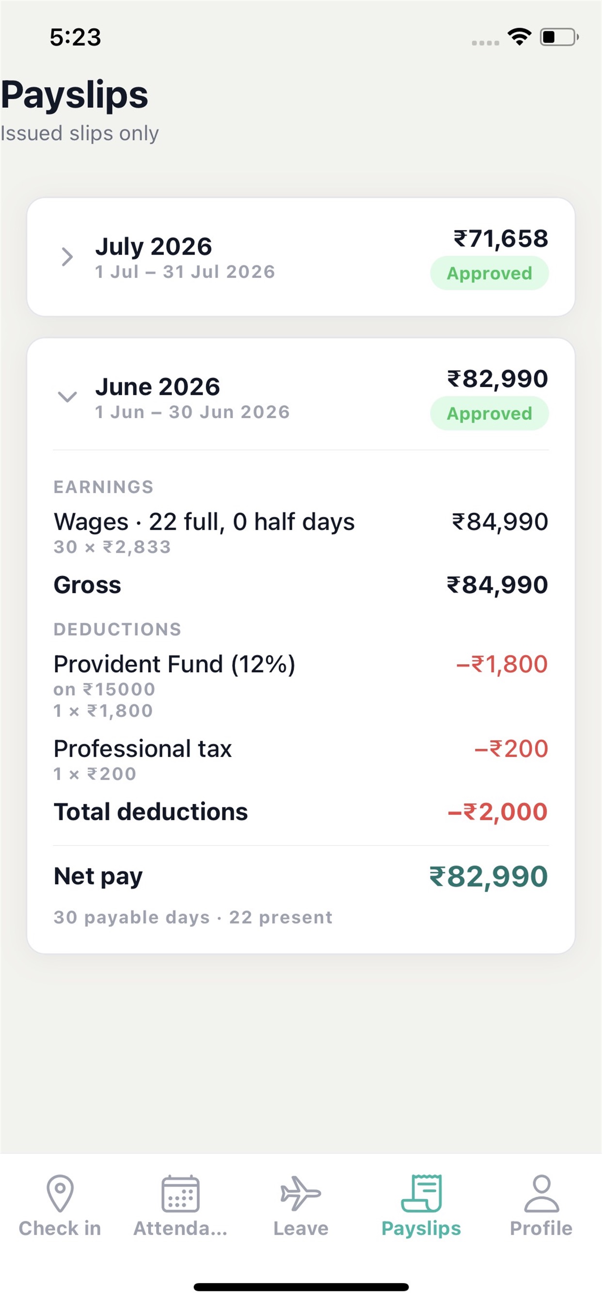 Screenshot 2 of WorkSense HR