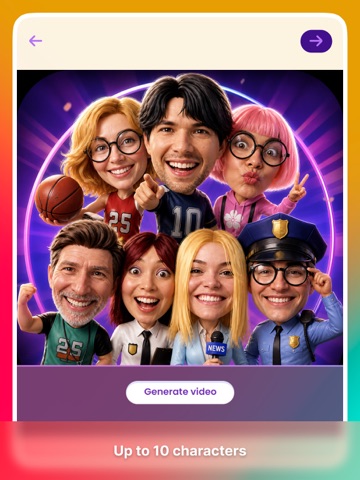 Funny face videos group dance iPad screenshot