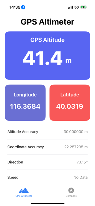 GPS Altimeter & Compass Screenshot 1 of 2