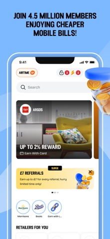 Airtime - Mobile Rewards iPhone screenshot 1