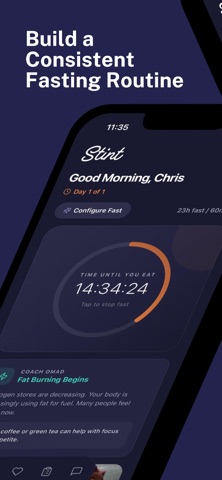 Stint: OMAD Fasting Tracker Screenshot 1 of 5
