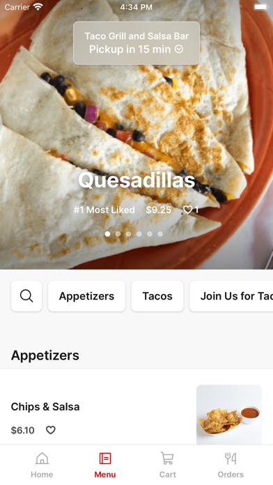 Taco Grill and Salsa Bar iPhone screenshot 2 - Food & Drink app