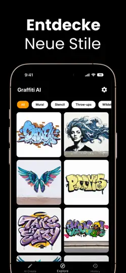 Screenshot von Graffiti AI: Mural & Wall Art auf dem iPhone 6