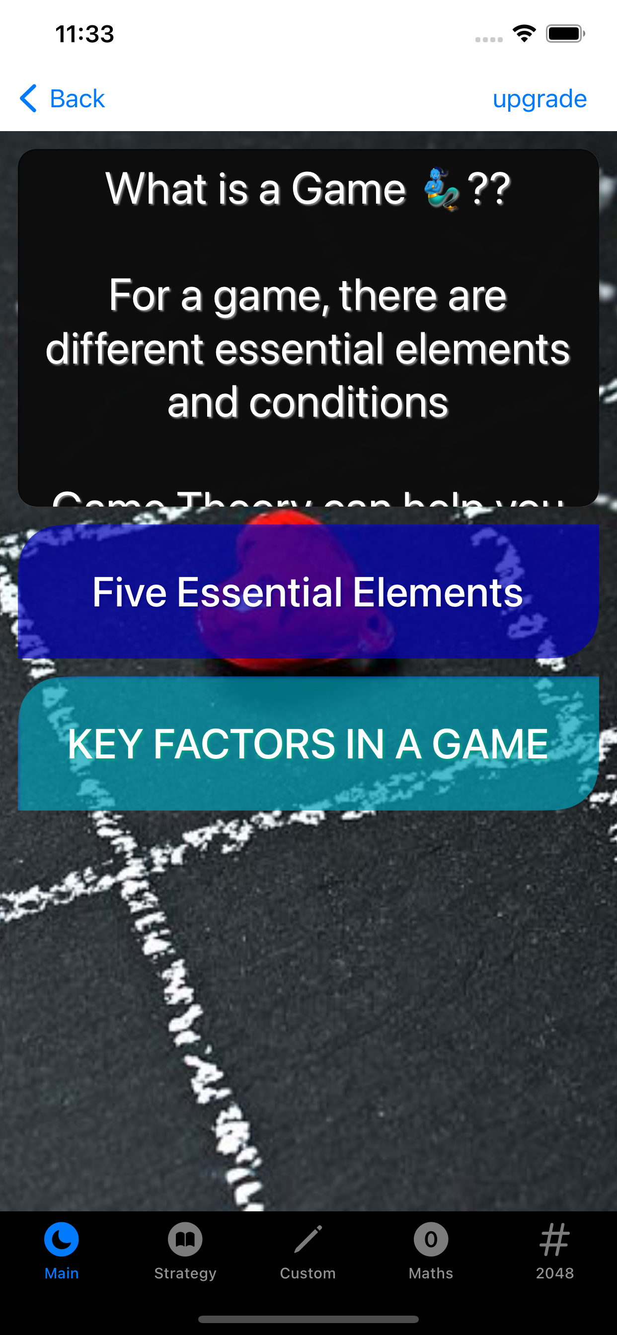 Winning Strategy: Game Theory