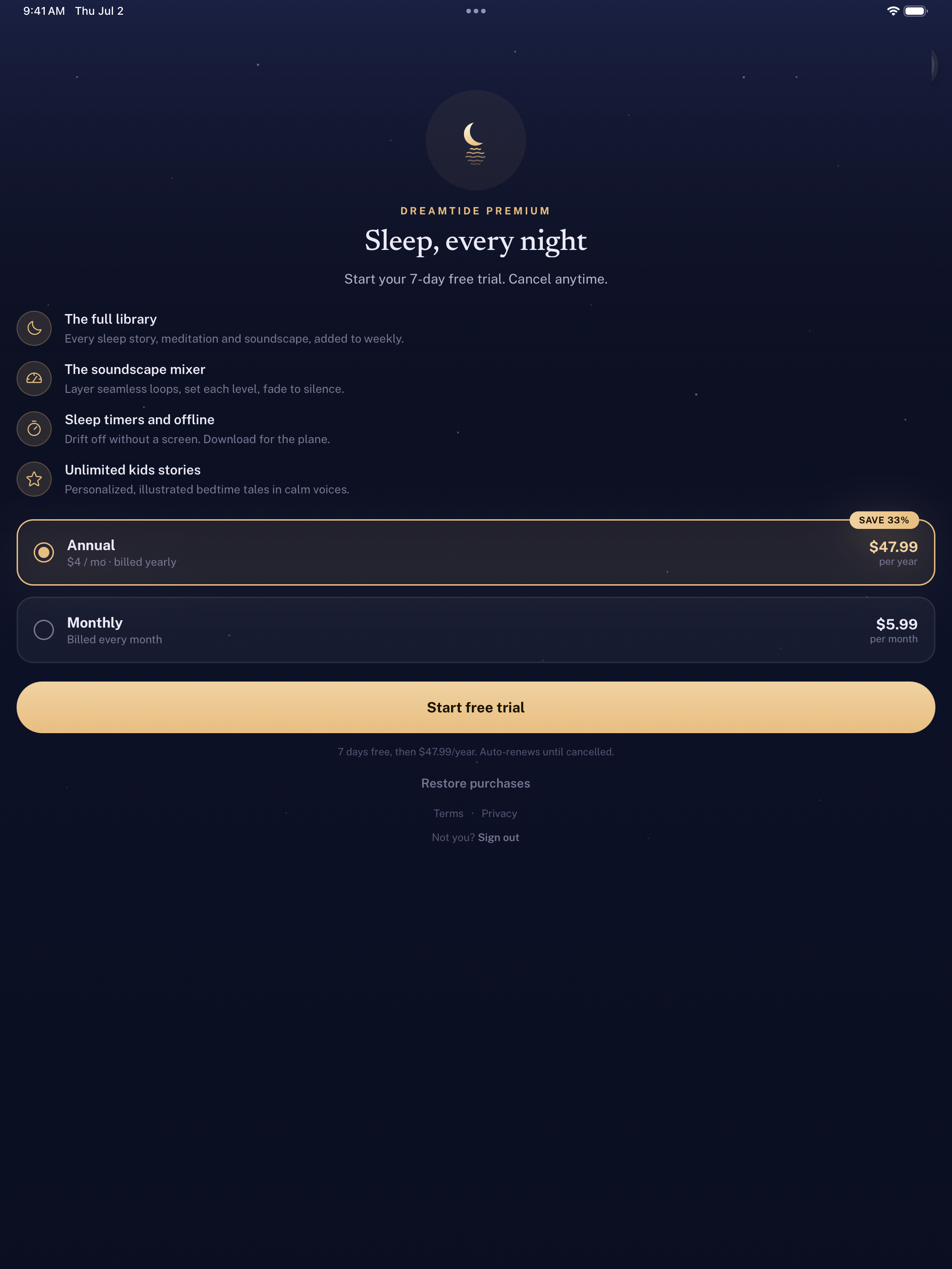 DreamTide: Sleep Stories screenshot 4