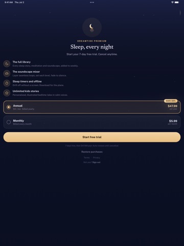 DreamTide: Sleep Stories iPad screenshot