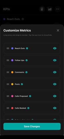 Adtaria KPIs screenshot