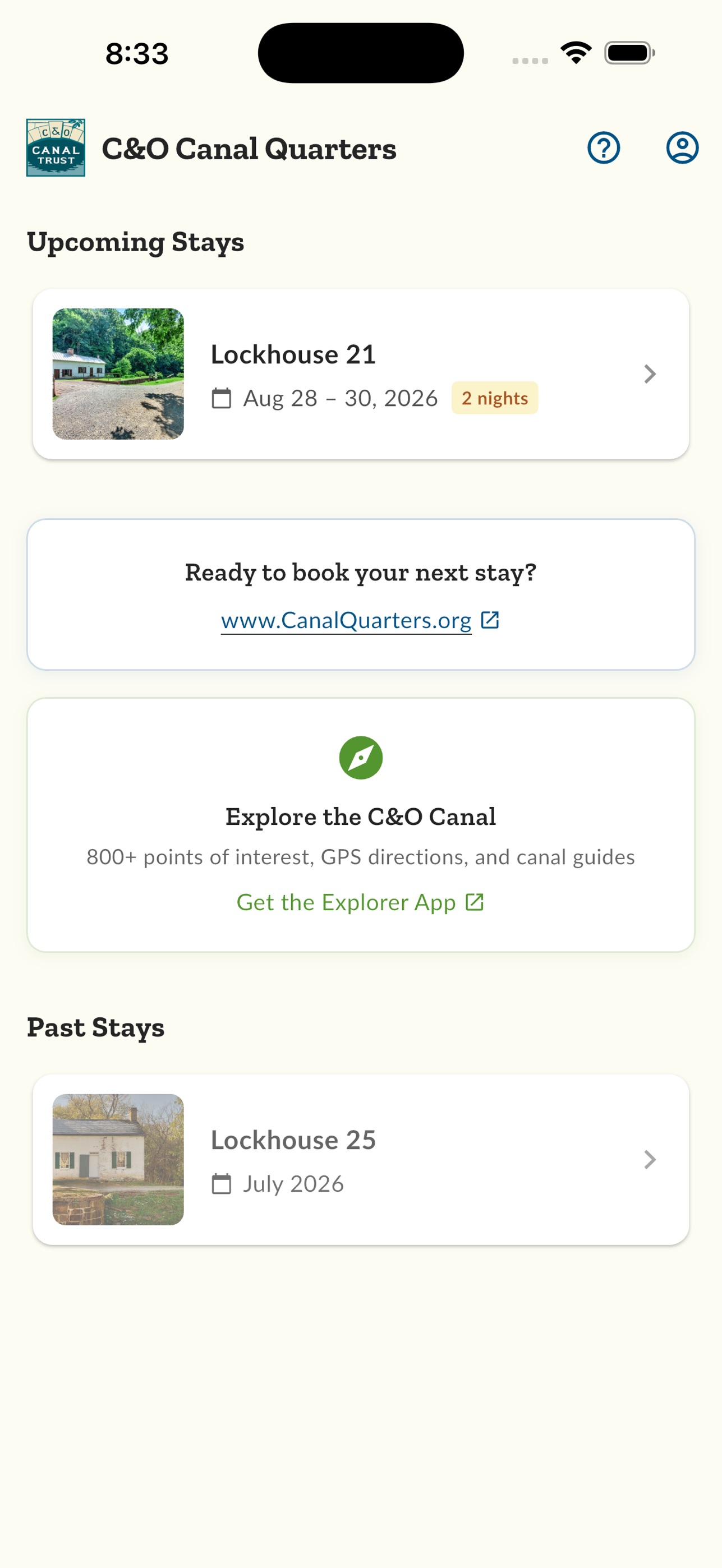 Screenshot 2 of C&O Canal Quarters