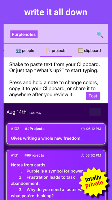 Screenshot #3 pour purplebase: journal hypnotique