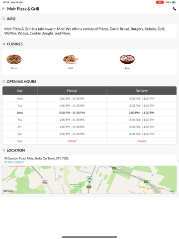 Meir Pizza and Grill iPad screenshot