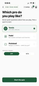 Racquet App screenshot