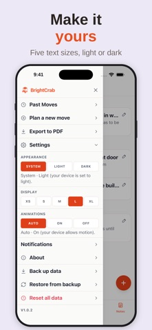 BrightCrab: Moving Organizer Screenshot 7 of 8