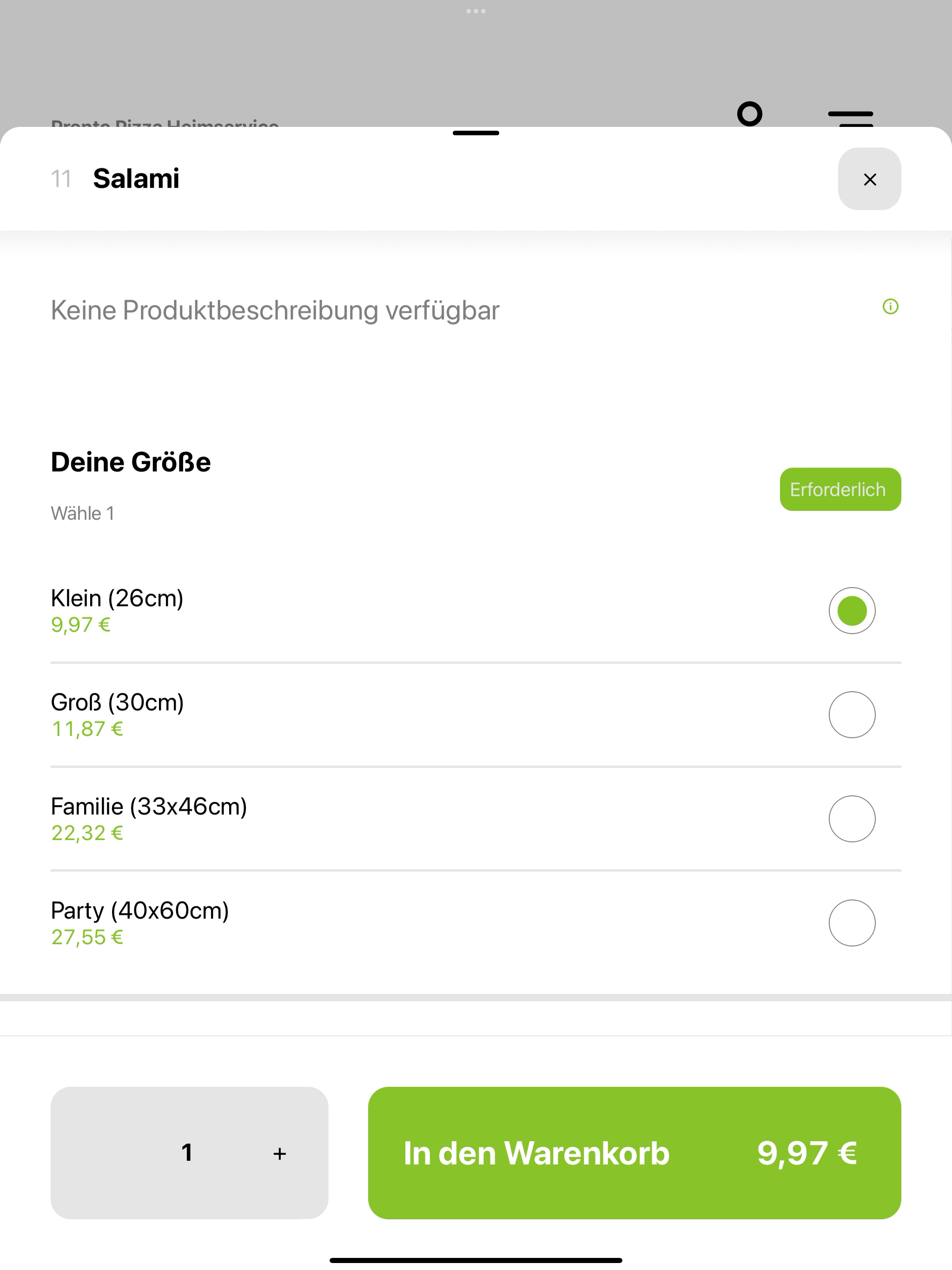 Pronto Pizza Schwieberdingen
