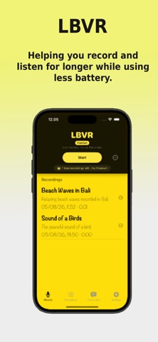 LBVR: Sound & Voice Recorder Screenshot 1 of 3