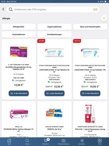 meine-e-Apotheke iPad screenshot